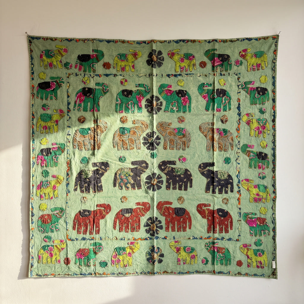Whispering Stone Appliqué Pure Cotton Wall Hanging