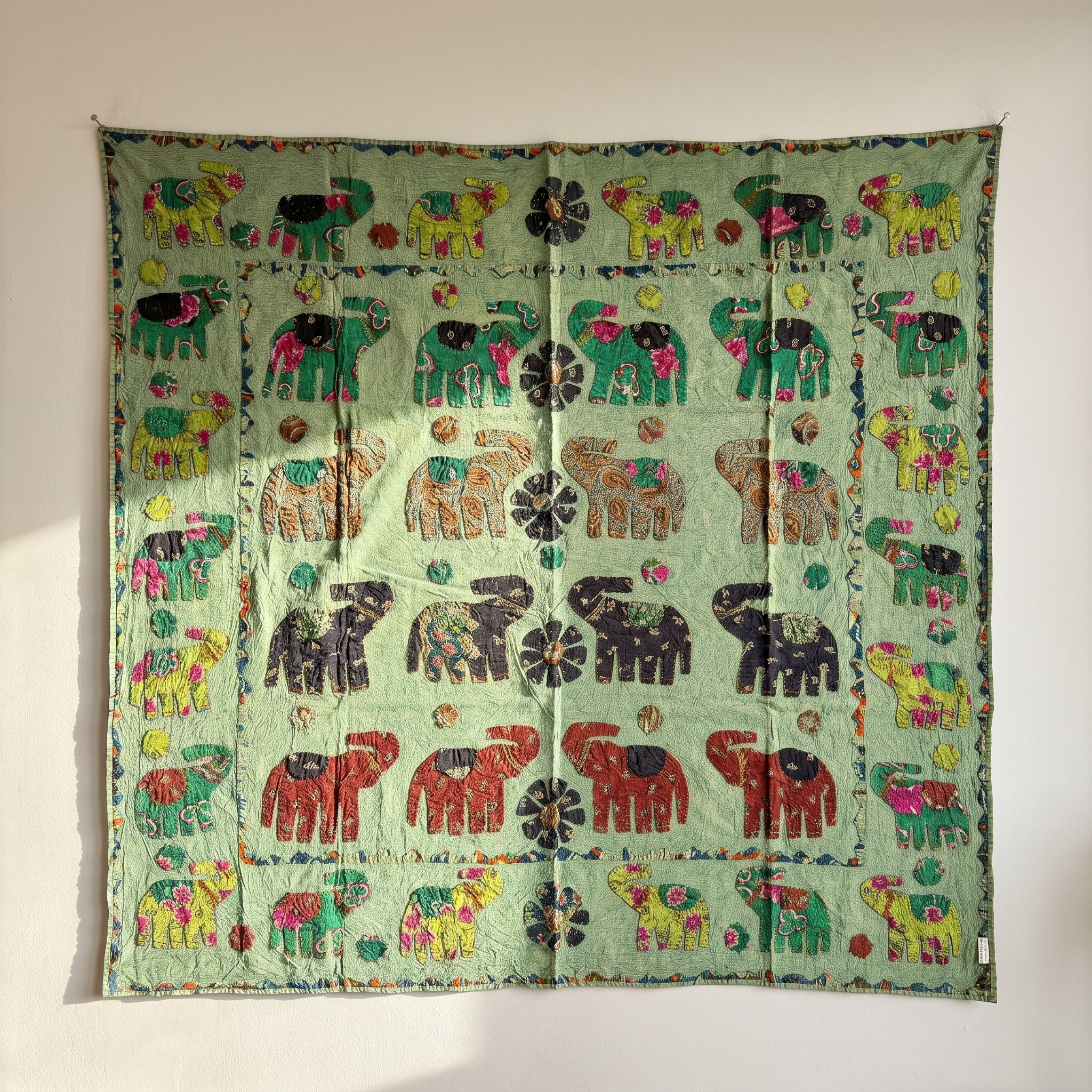 Whispering Stone Appliqué Pure Cotton Wall Hanging