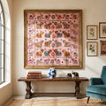 Suspension Murale en Pur Coton Saffron Whisper Appliqué