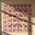 Saffron Whisper Appliqué Pure Cotton Wall Hanging