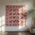 Saffron Whisper Appliqué Pure Cotton Wall Hanging