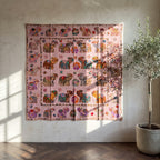 Saffron Whisper Appliqué Pure Cotton Wall Hanging