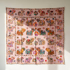 Saffron Whisper Appliqué Pure Cotton Wall Hanging