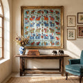 Tenture murale en pur coton avec appliqué motif Hearth Stone