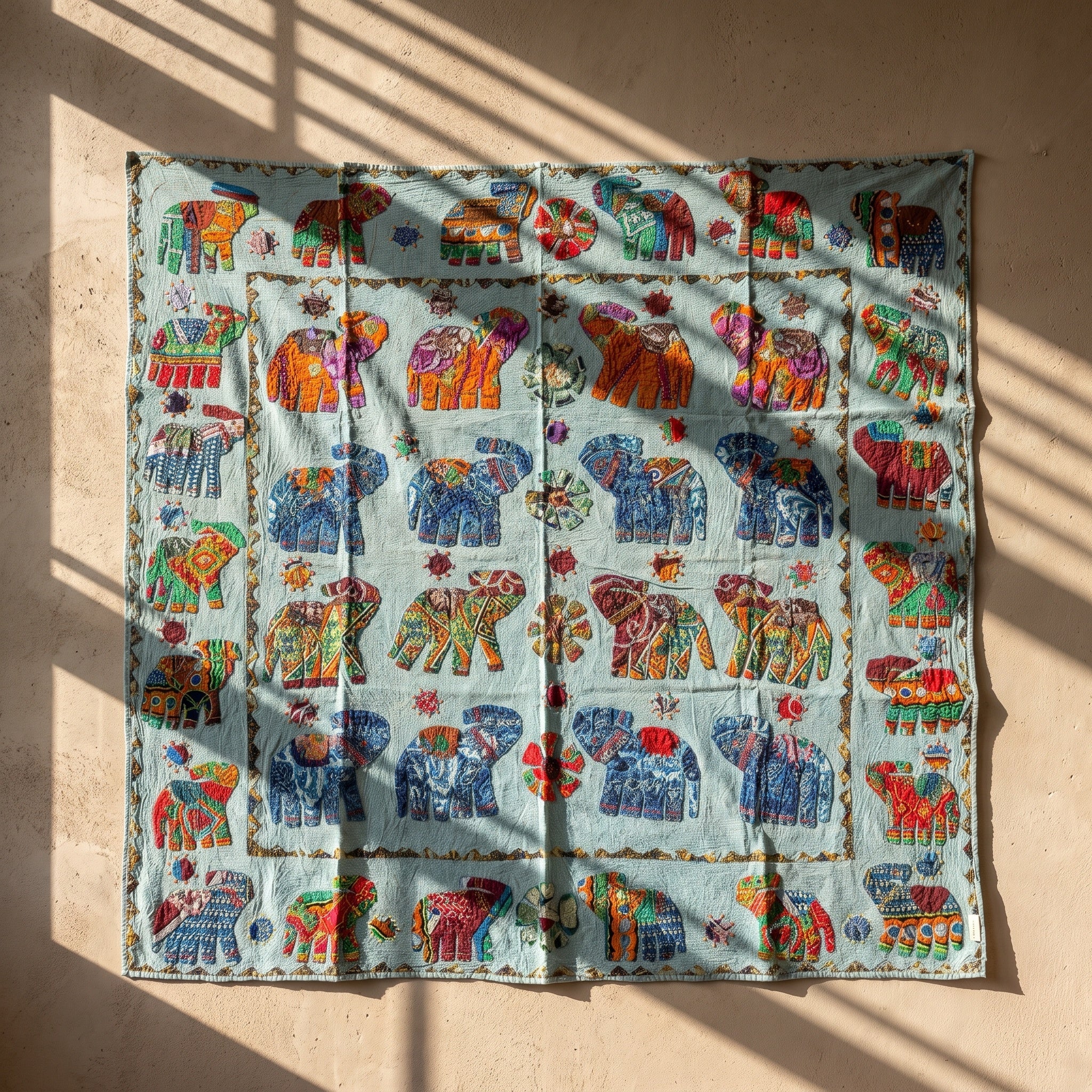 Hearth Stone Appliqué Pure Cotton Wall Hanging