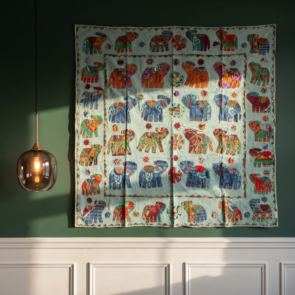 Hearth Stone Appliqué Pure Cotton Wall Hanging