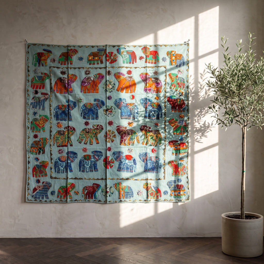 Hearth Stone Appliqué Pure Cotton Wall Hanging