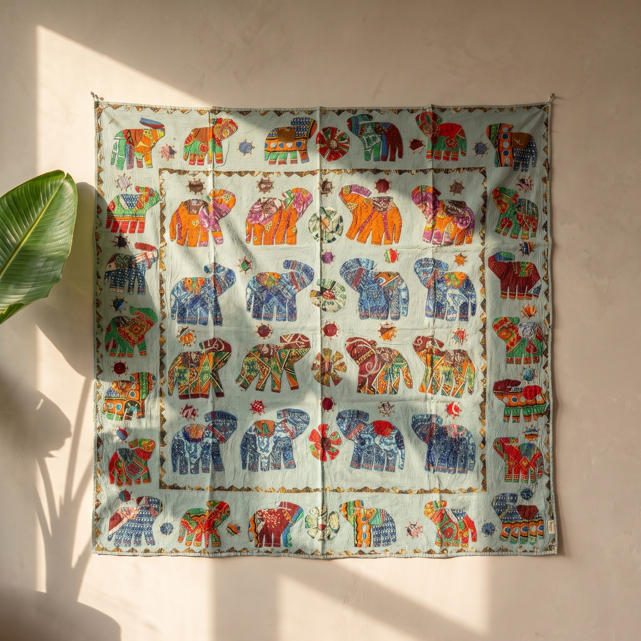 Hearth Stone Appliqué Pure Cotton Wall Hanging