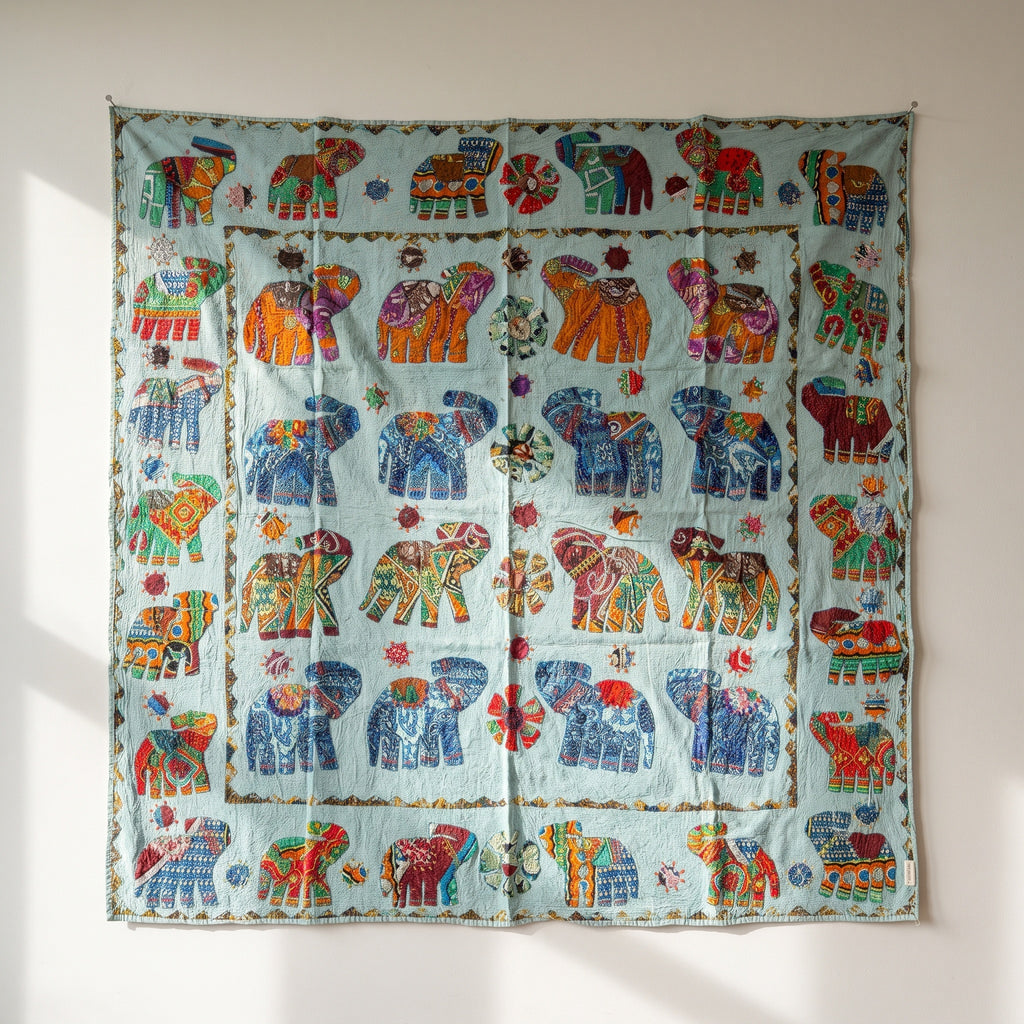 Hearth Stone Appliqué Pure Cotton Wall Hanging