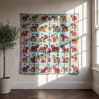 Soft Fern Appliqué Pure Cotton Wall Hanging