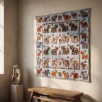 Whispering Terracotta Appliqué Pure Cotton Wall Hanging