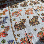 Whispering Terracotta Appliqué Pure Cotton Wall Hanging