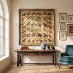 Earthen Rust Appliqué Pure Cotton Wall Hanging