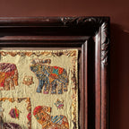 Earthen Rust Appliqué Pure Cotton Wall Hanging