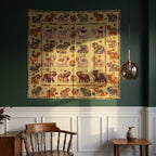 Earthen Rust Appliqué Pure Cotton Wall Hanging