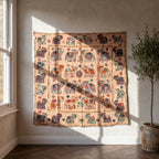 Lush Fern Appliqué Pure Cotton Wall Hanging