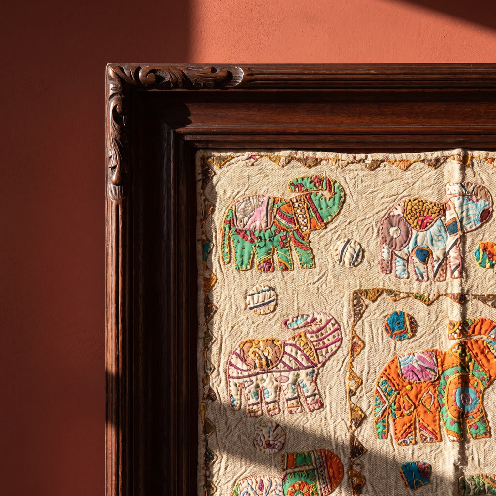 Hearth Indigo Appliqué Pure Cotton Wall Hanging