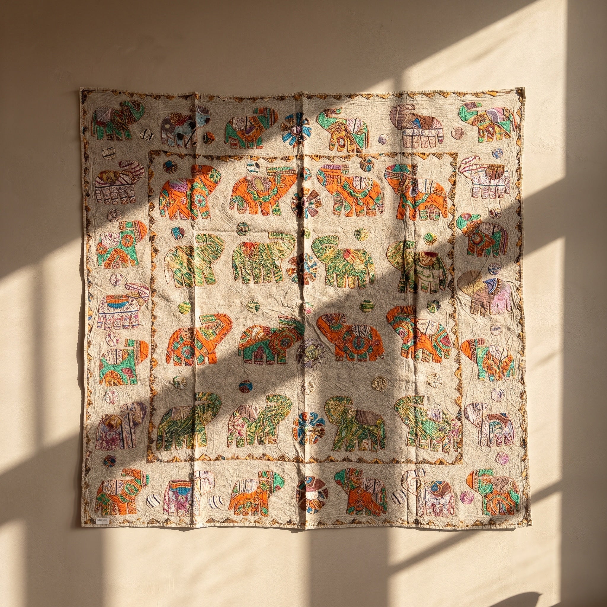 Hearth Indigo Appliqué Pure Cotton Wall Hanging
