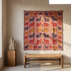 Serene Mist Appliqué Pure Cotton Wall Hanging