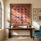 Serene Mist Appliqué Pure Cotton Wall Hanging