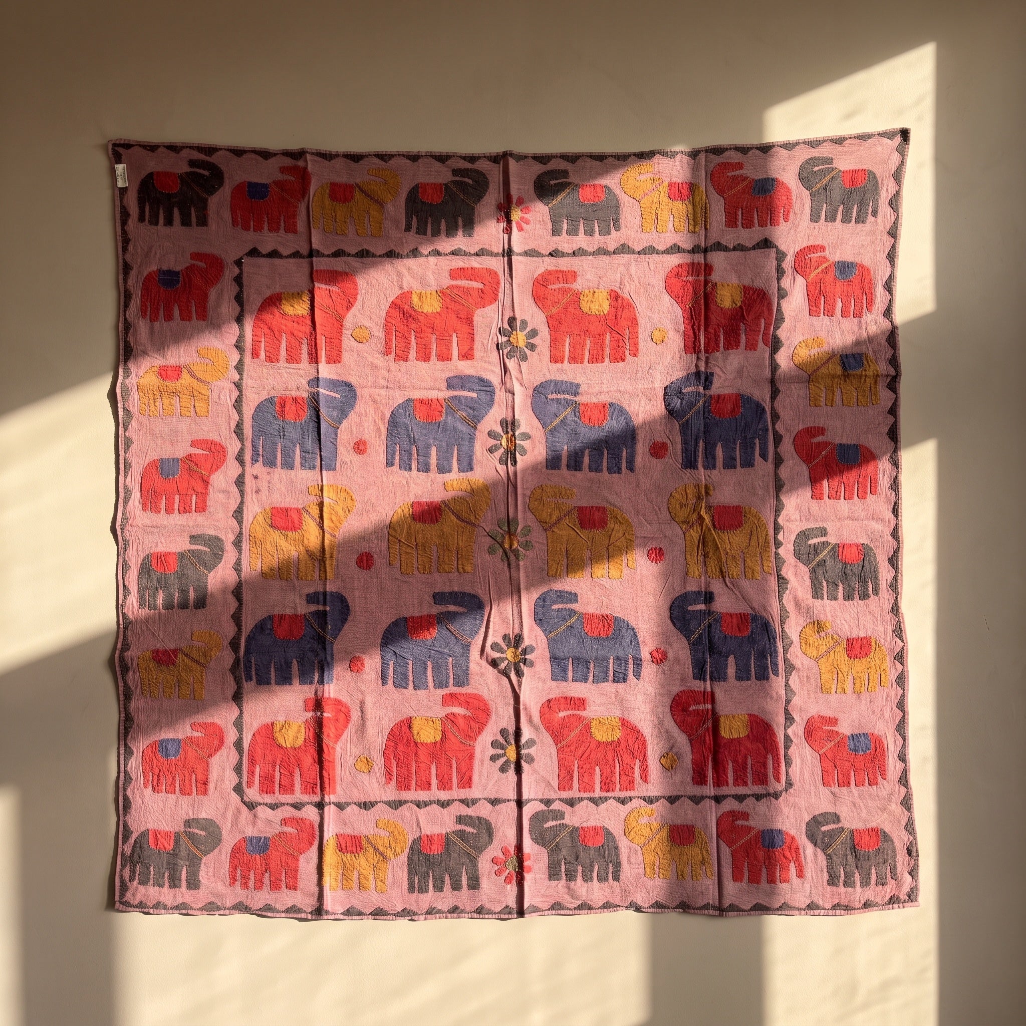 Rich Maple Appliqué Pure Cotton Wall Hanging