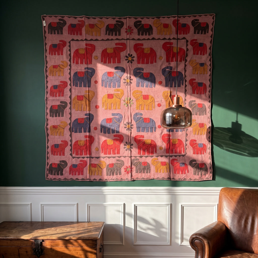Rich Maple Appliqué Pure Cotton Wall Hanging