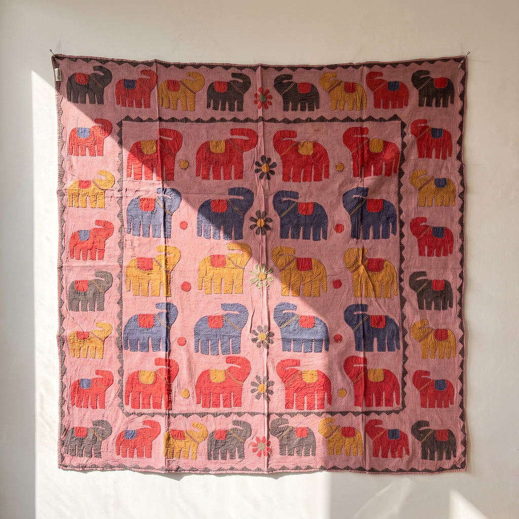 Rich Maple Appliqué Pure Cotton Wall Hanging