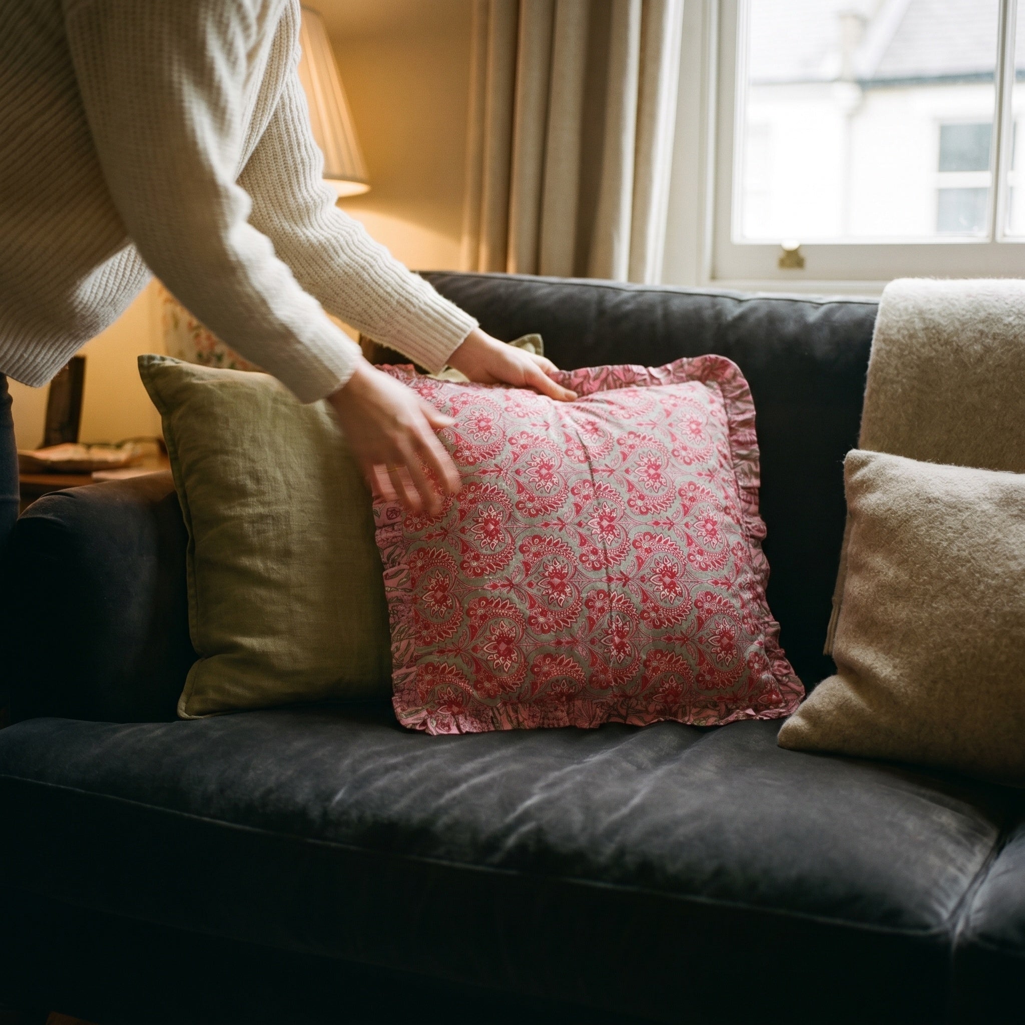 Amber Loom Cushion Cover