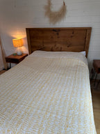 Dusk Terracotta Handmade Kantha Queen Bedsheet