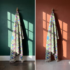Gentle Glow Suzani Weaved Cotton Throw