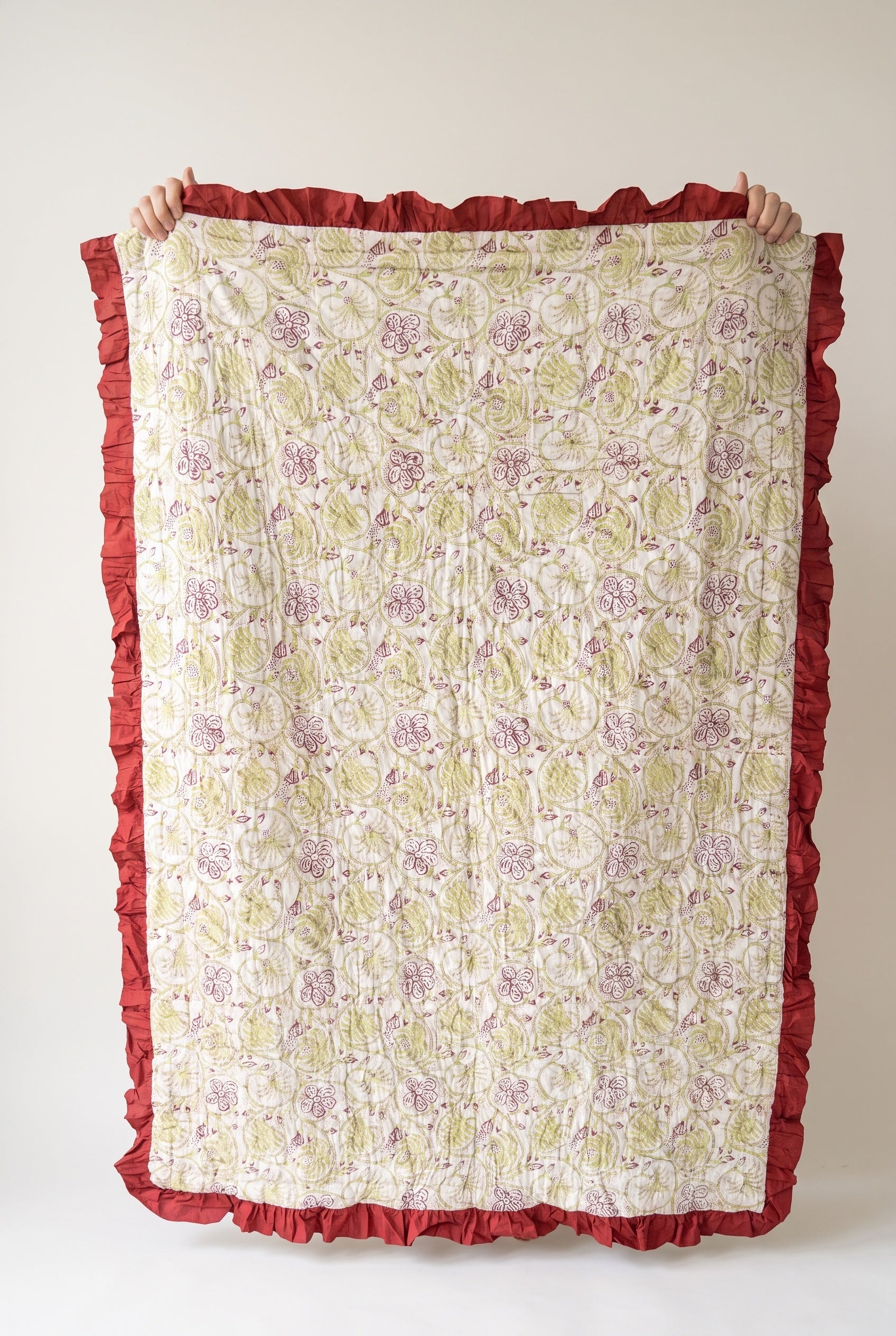 Morning Haze 100% Cotton Reversible Handmade Artisanal Baby Blanket