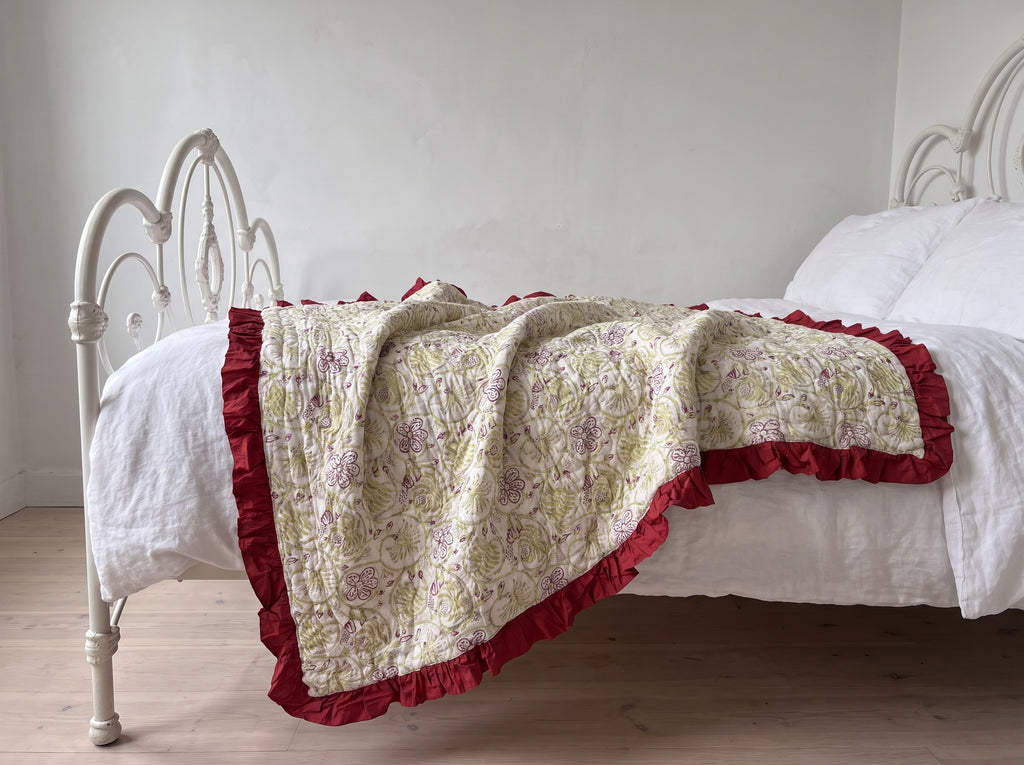 Morning Haze 100% Cotton Reversible Handmade Artisanal Baby Blanket
