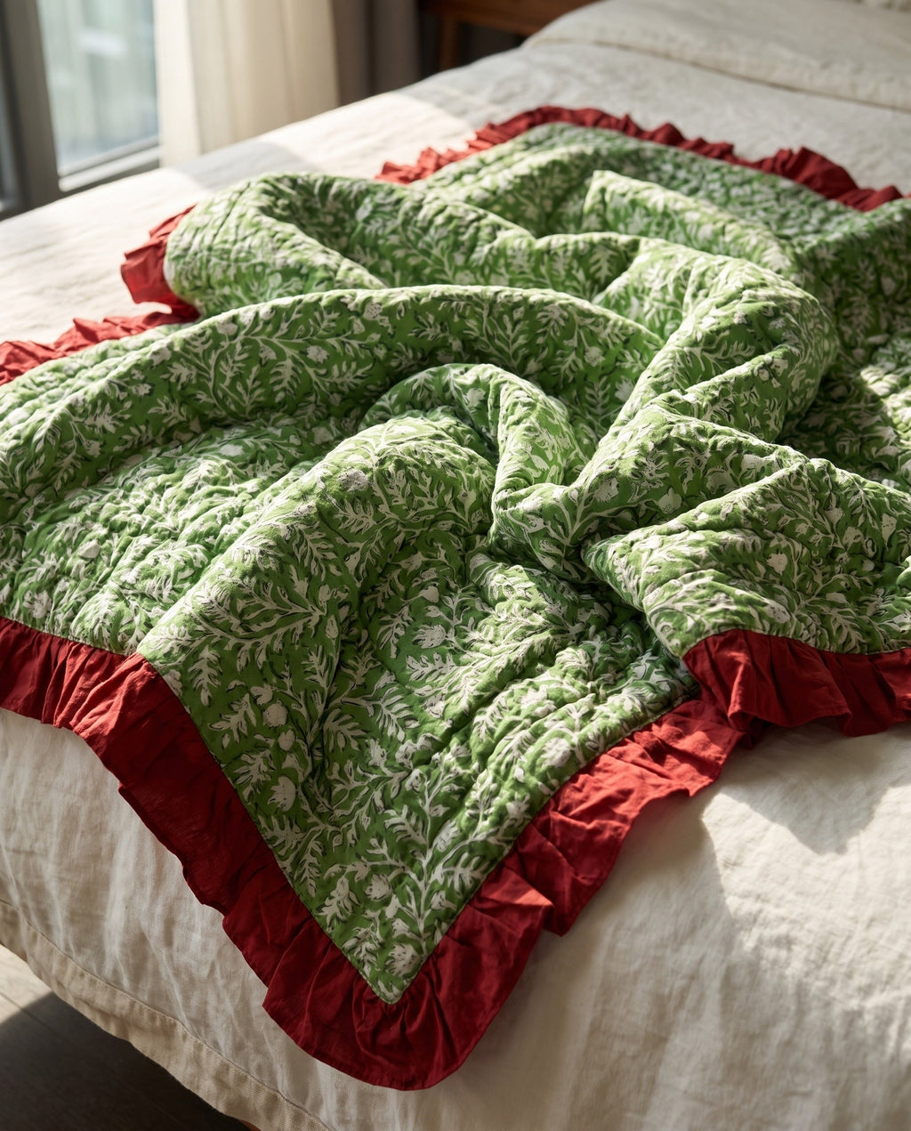 Morning Haze 100% Cotton Reversible Handmade Artisanal Baby Blanket