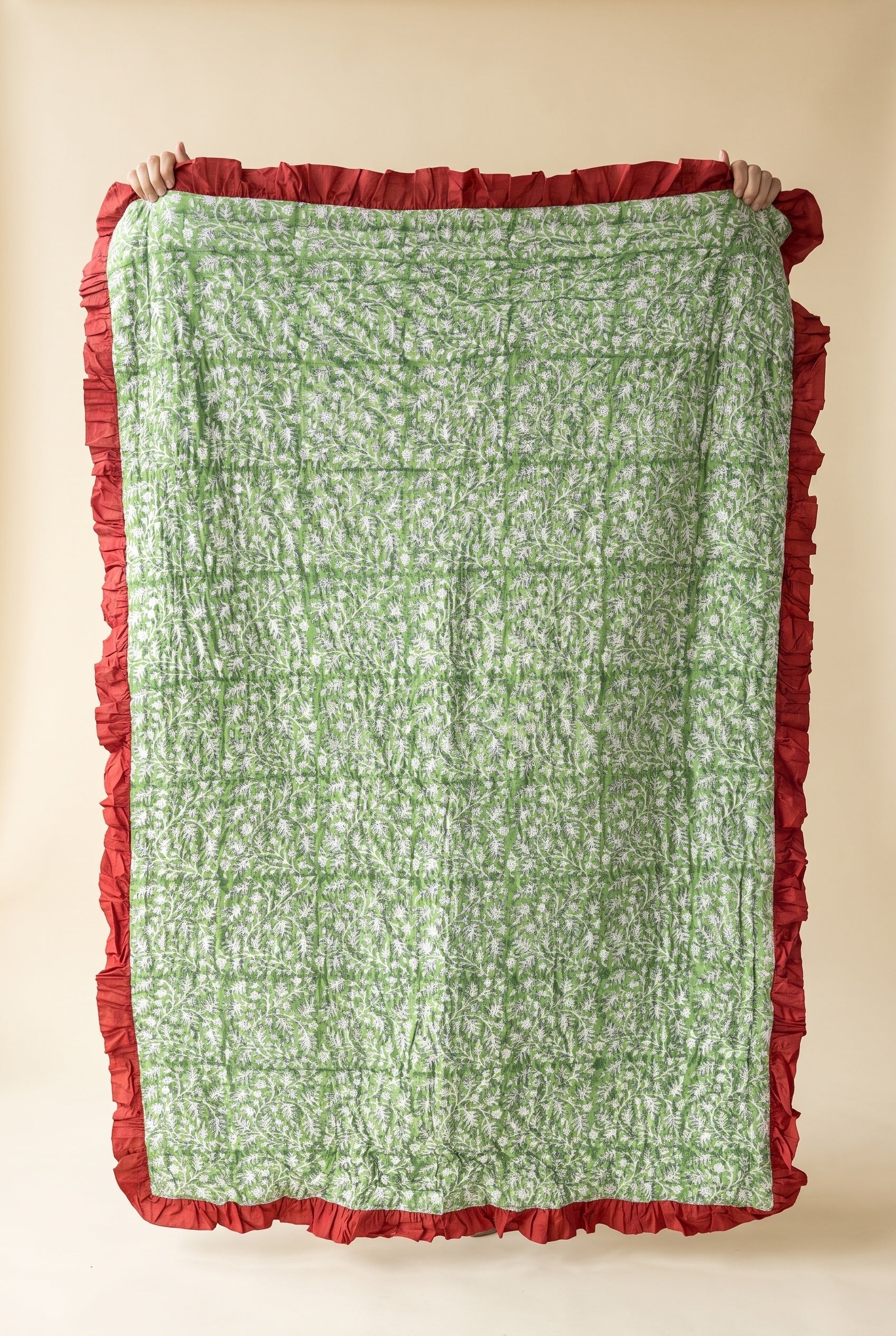 Morning Haze 100% Cotton Reversible Handmade Artisanal Baby Blanket