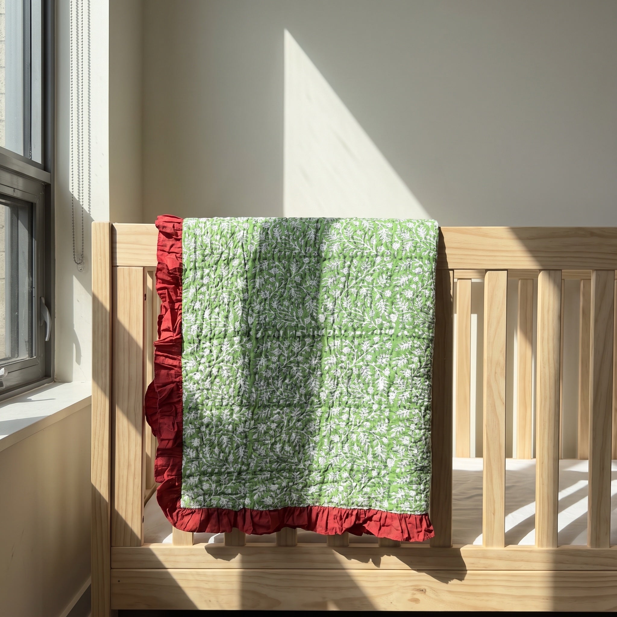 Morning Haze 100% Cotton Reversible Handmade Artisanal Baby Blanket