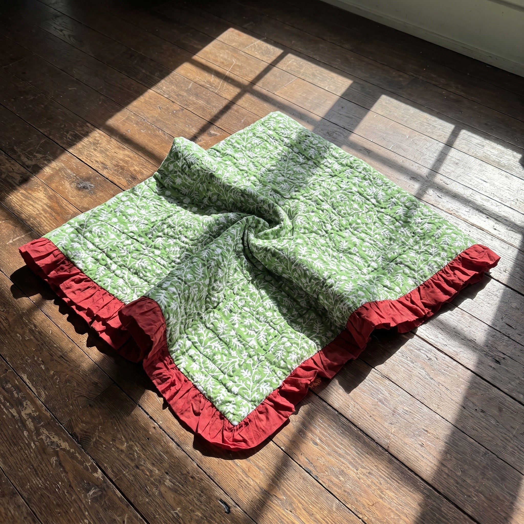Morning Haze 100% Cotton Reversible Handmade Artisanal Baby Blanket