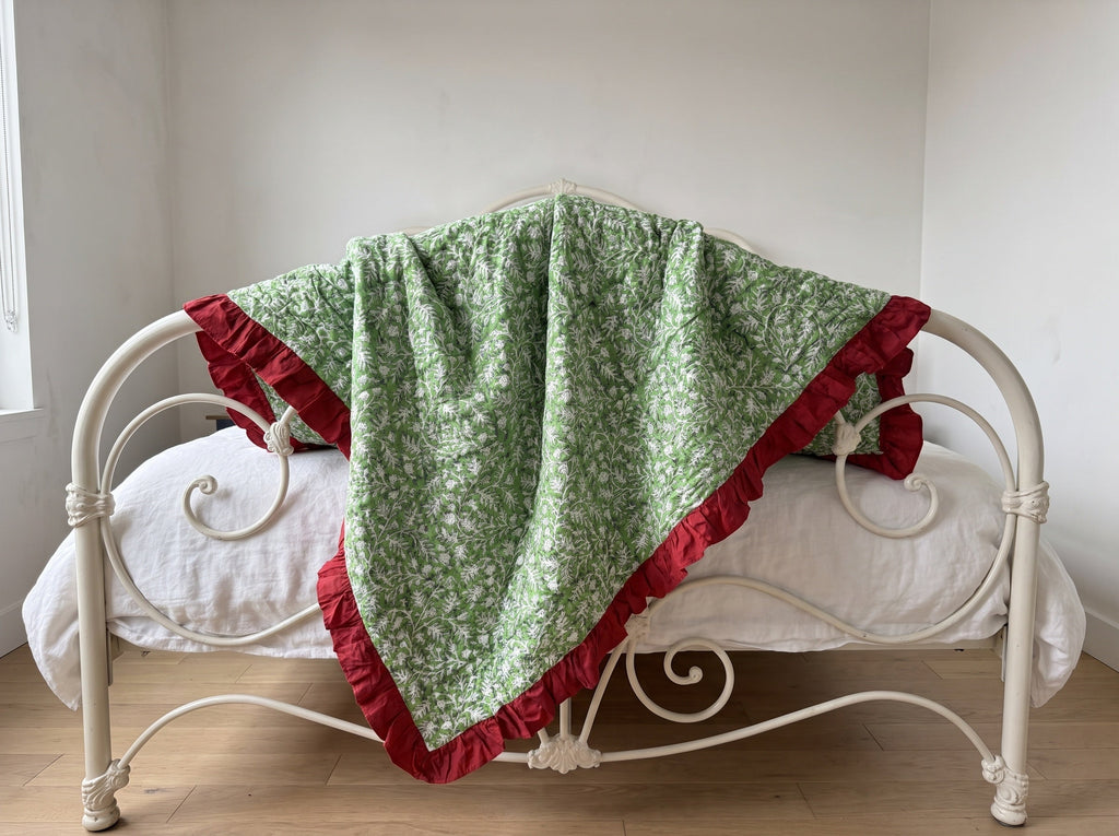 Morning Haze 100% Cotton Reversible Handmade Artisanal Baby Blanket