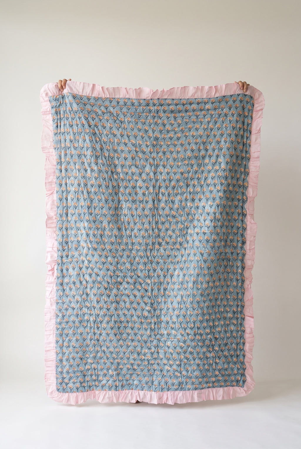 River Stone 100% Cotton Reversible Handmade Artisanal Baby Blanket