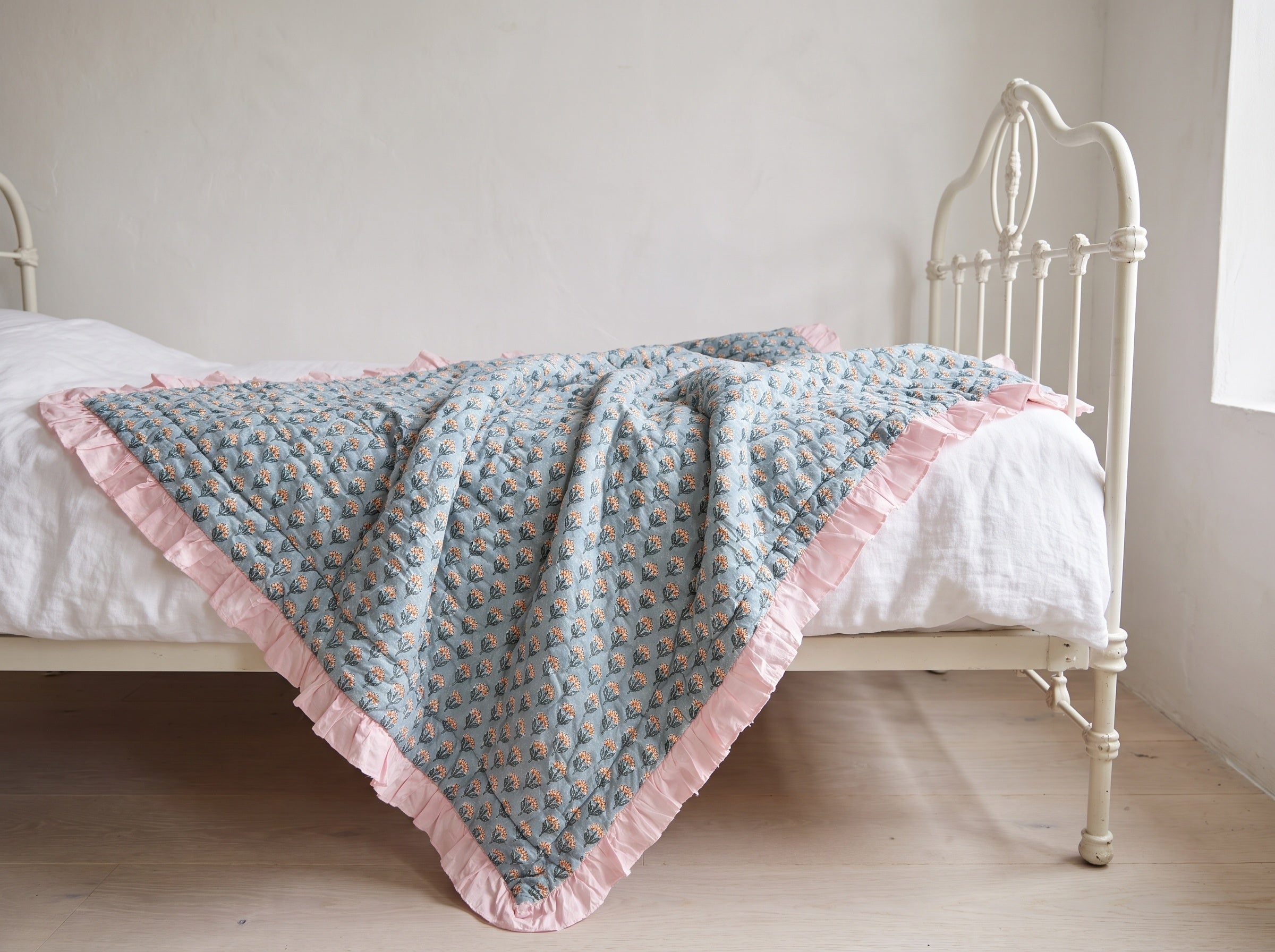 River Stone 100% Cotton Reversible Handmade Artisanal Baby Blanket