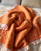 River Stone 100% Cotton Reversible Handmade Artisanal Baby Blanket