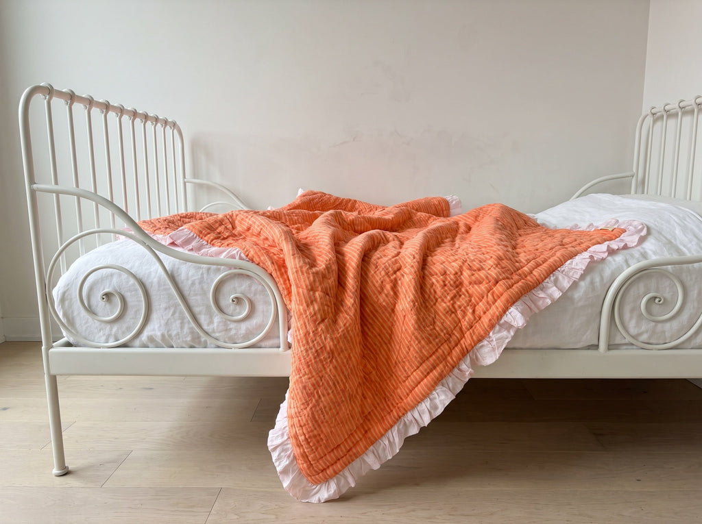 River Stone 100% Cotton Reversible Handmade Artisanal Baby Blanket