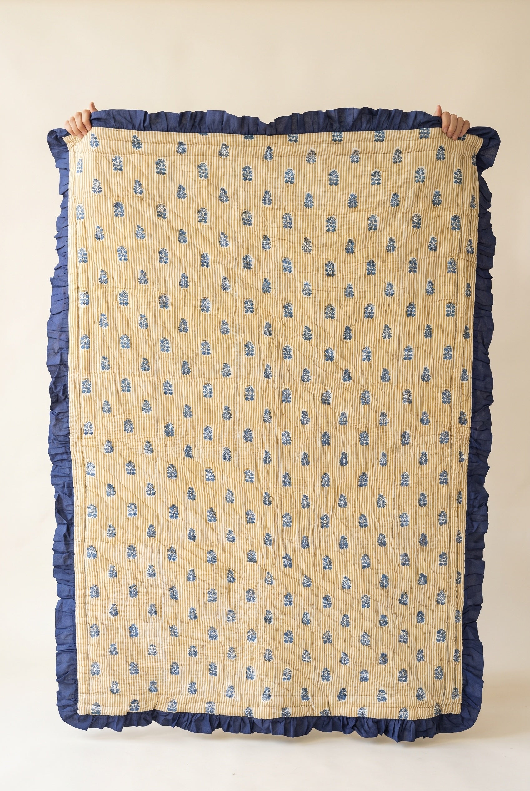 Maple Bloom 100% Cotton Reversible Handmade Artisanal Baby Blanket