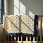 Maple Bloom 100% Cotton Reversible Handmade Artisanal Baby Blanket