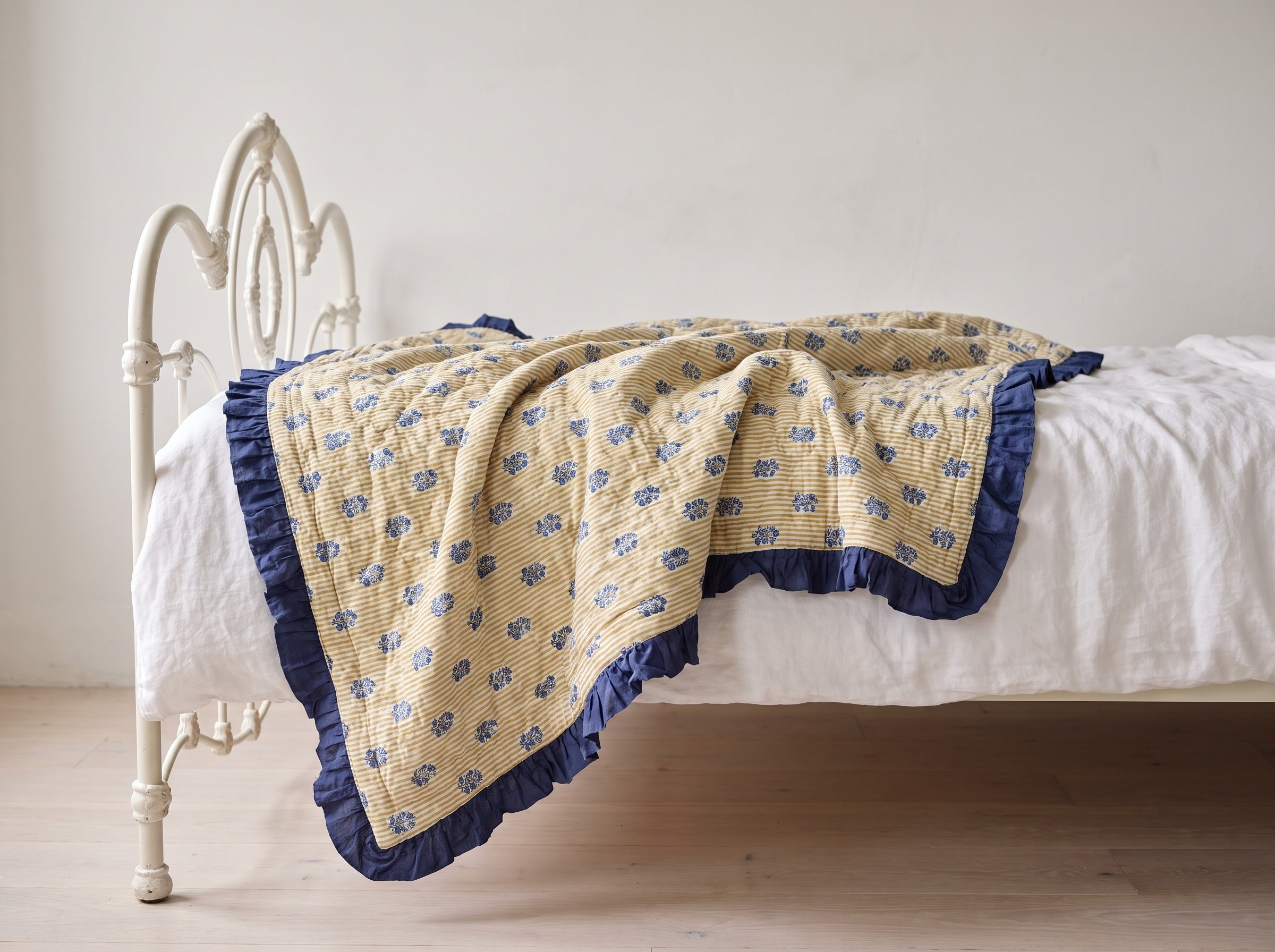 Maple Bloom 100% Cotton Reversible Handmade Artisanal Baby Blanket