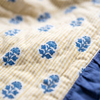 Maple Bloom 100% Cotton Reversible Handmade Artisanal Baby Blanket