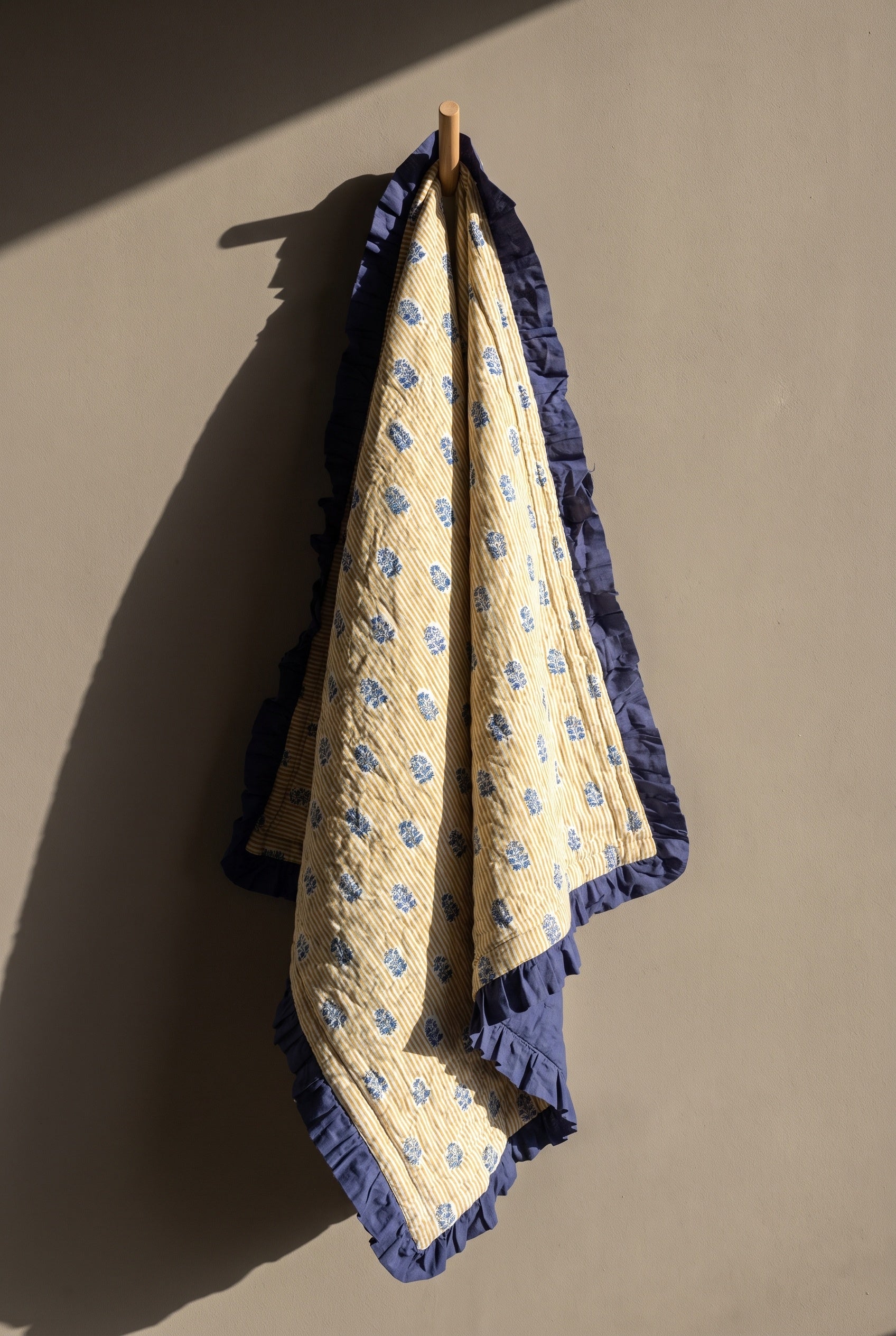 Maple Bloom 100% Cotton Reversible Handmade Artisanal Baby Blanket