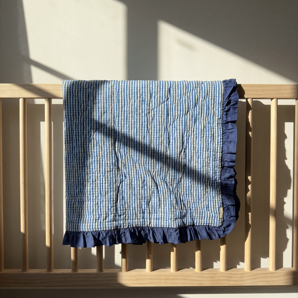 Maple Bloom 100% Cotton Reversible Handmade Artisanal Baby Blanket