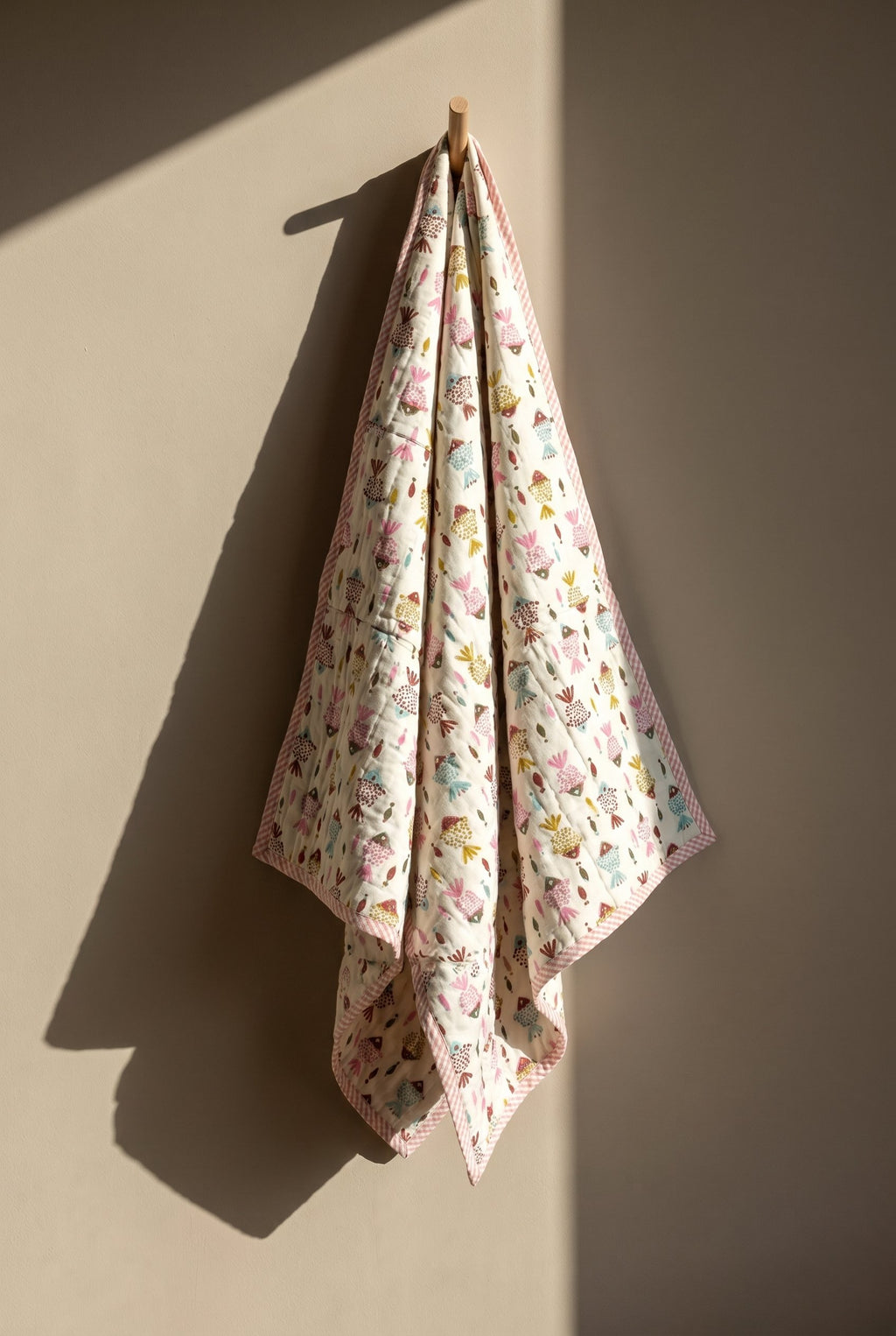 Rawr and Rest - 100% cotton, Reversible Hand Made Artisnal Baby Quilt