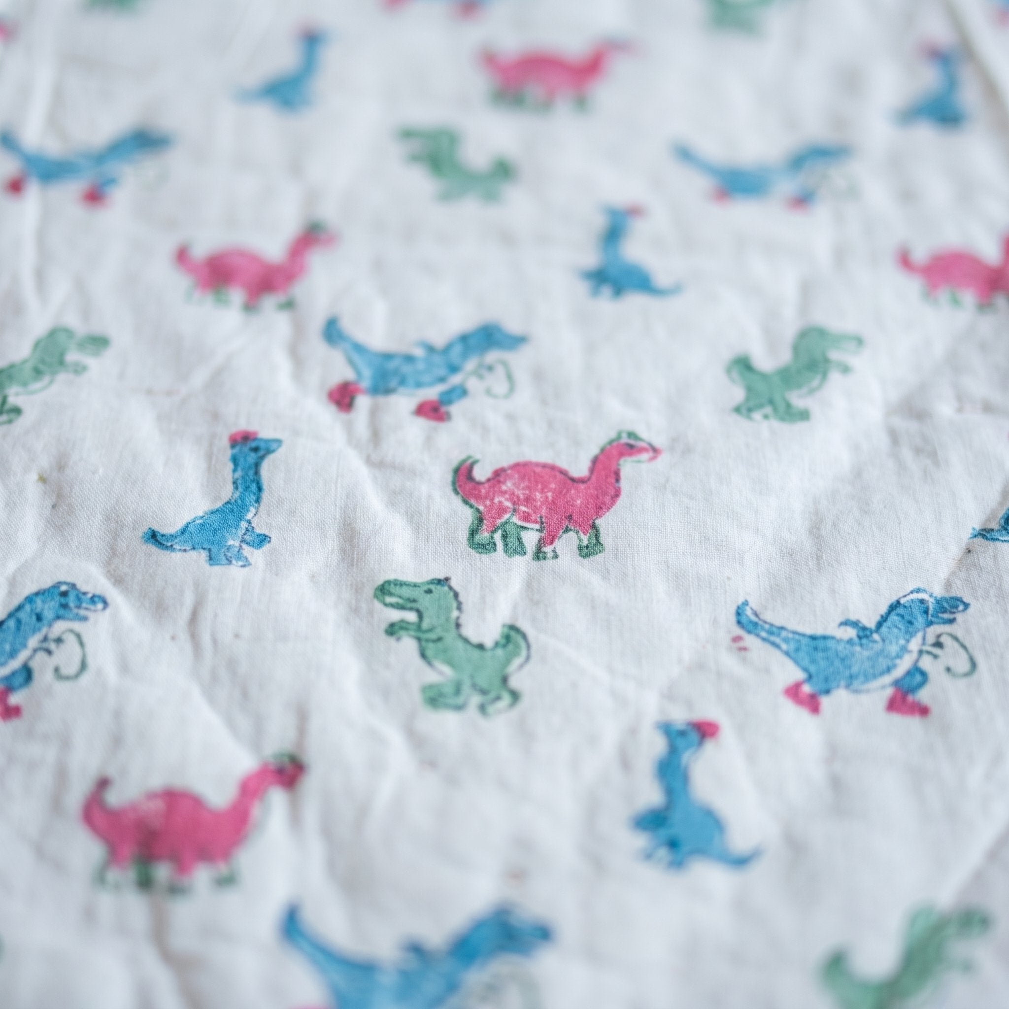 Rawr and Rest - 100% cotton, Reversible Hand Made Artisnal Baby Quilt