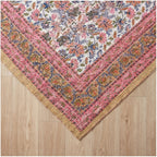 Mist Cobalt Handmade Kantha Bedspread